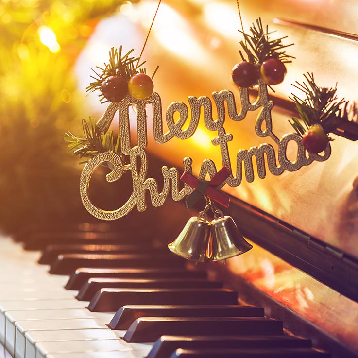 julbord, piano, slott