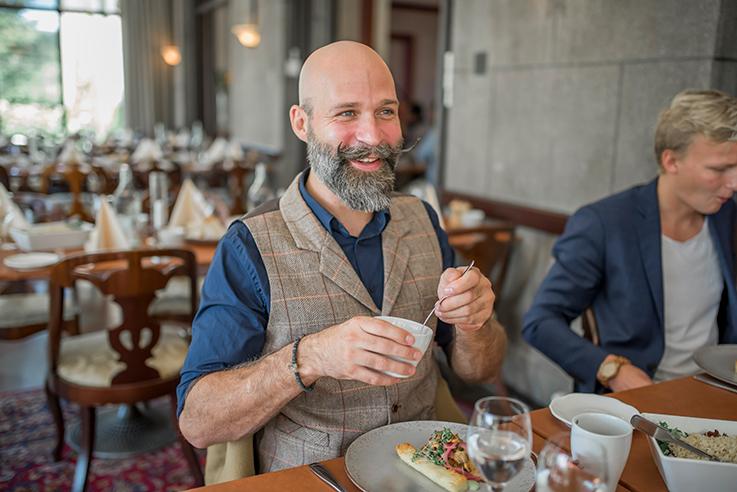fars dag, slott, restaurang, middag